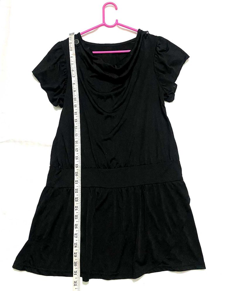 Black Casual Mini Dress Stretchy Bust 34,36