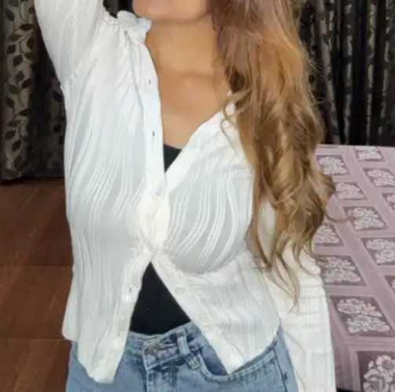 White Knit Top