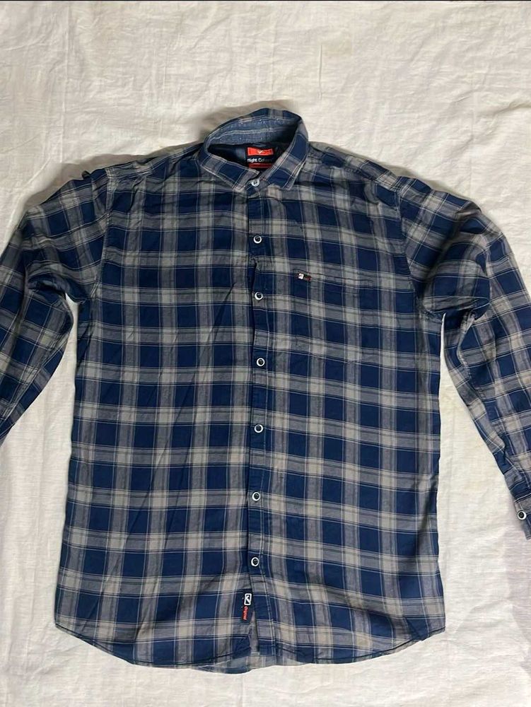Blue Plaid Shirt