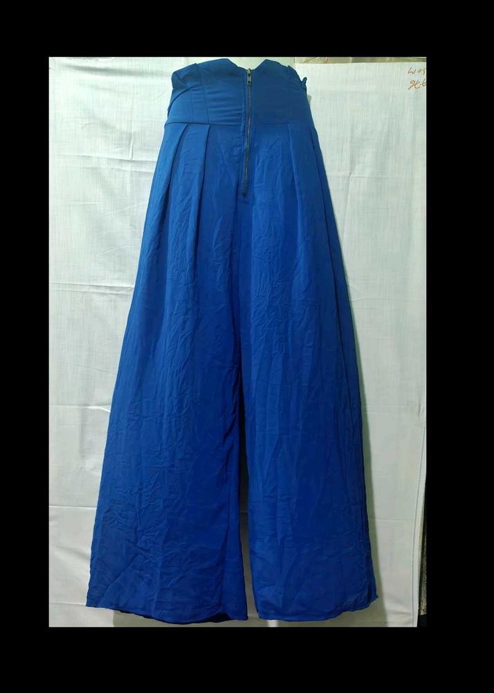 Blue Wide Leg Palazzo Pants🩷