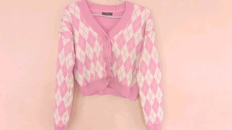Pink Crop Sweater