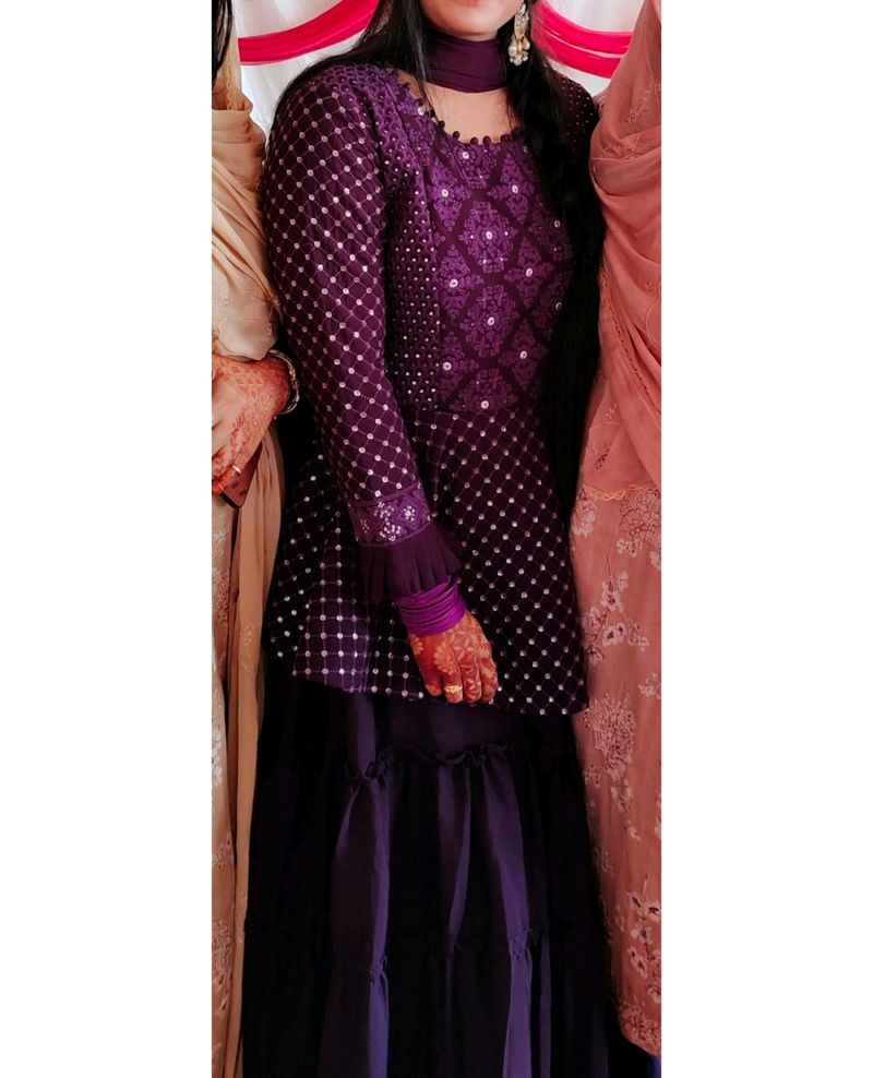 Elegant Purple Embroidered Salwar Kameez