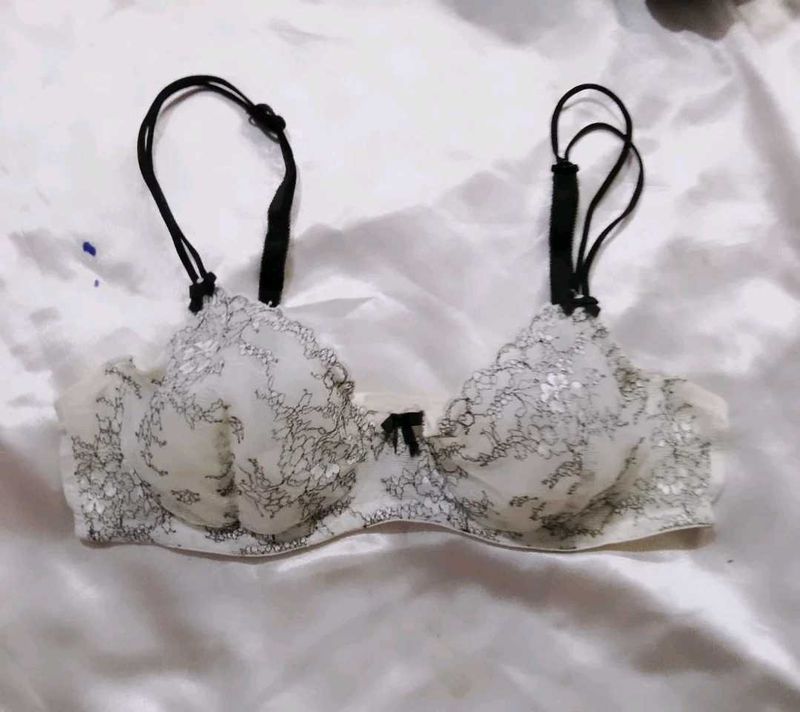 White Lace Bra
