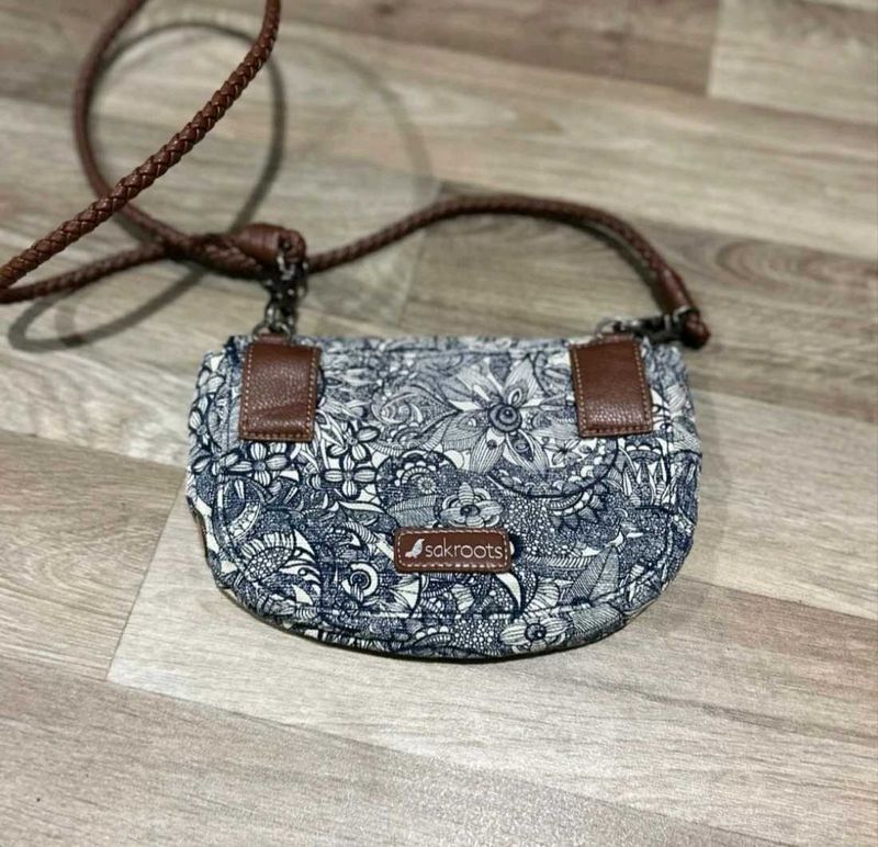 Sakroots Blue Floral Crossbody Bag
