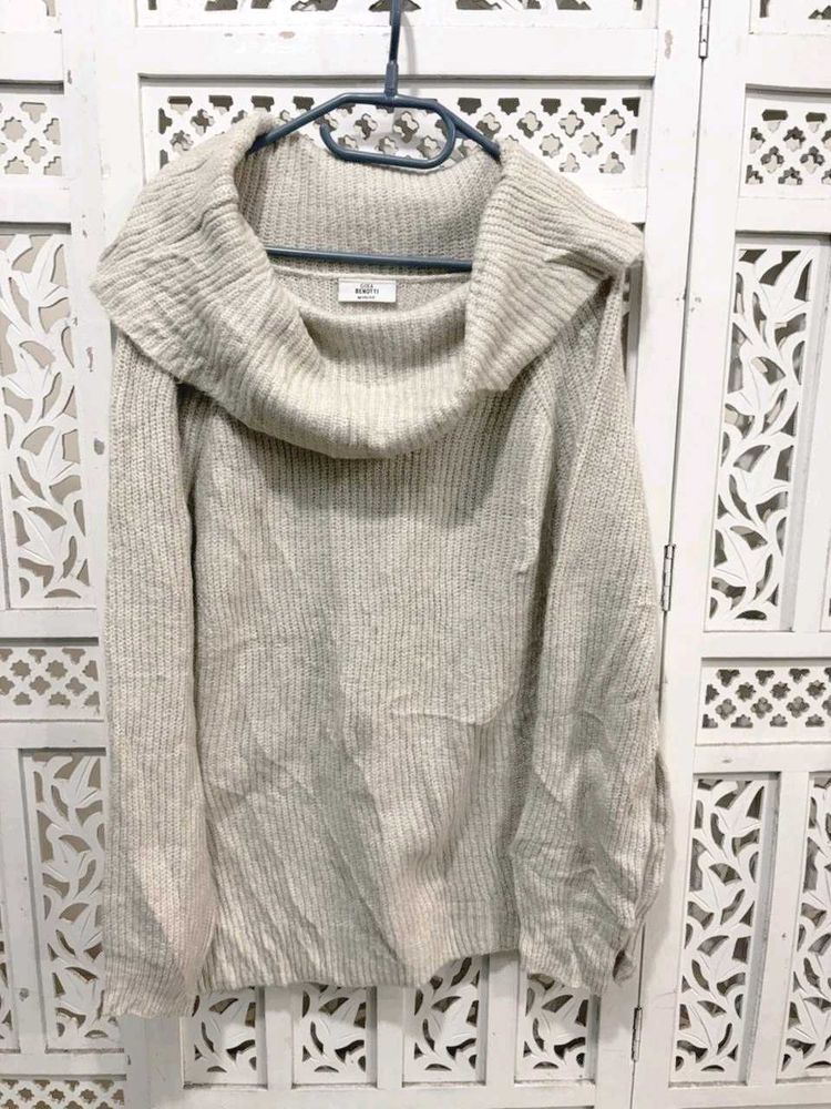 ✈️ Imported Cozy Knit Cowl Neck Sweater B