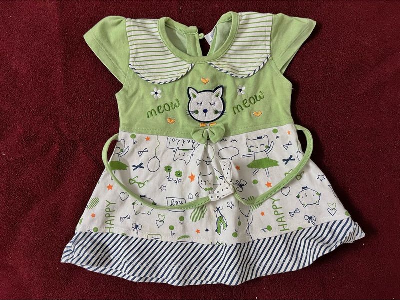 Cute Green Frock For Girls