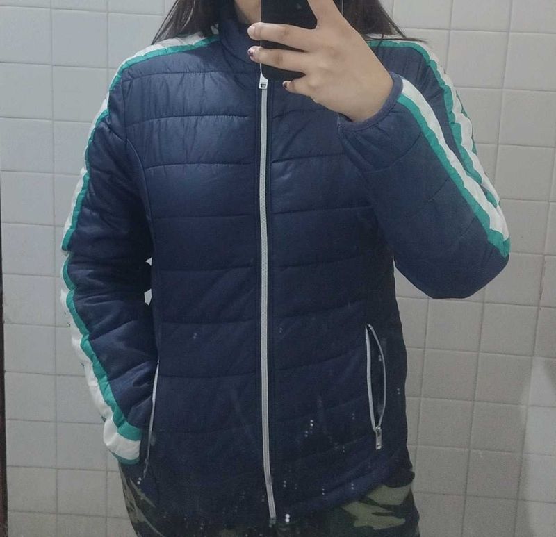 Stylish Blue Padded Jacket