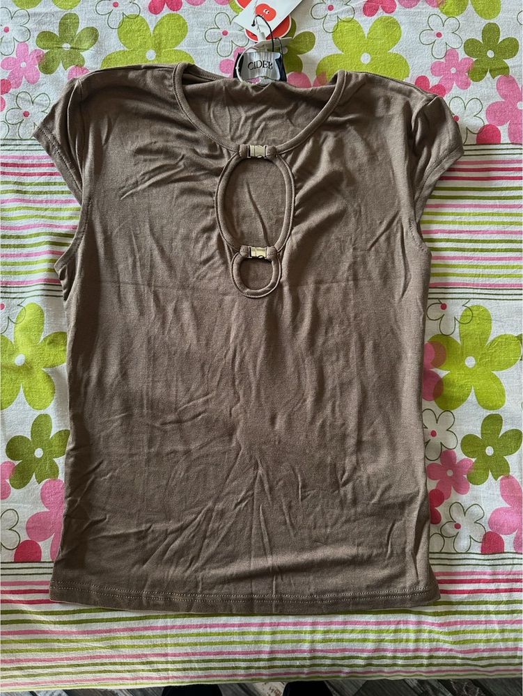 Cider Bronze Cutout Top