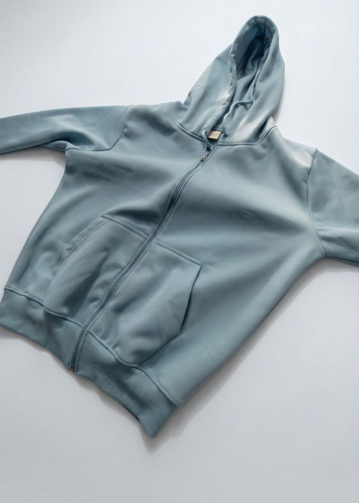 Blue Zip-Up Hoodie