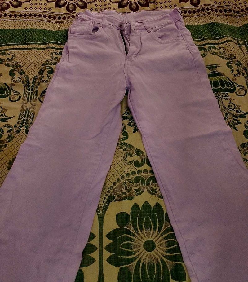Lavender Wide Leg Jeans
