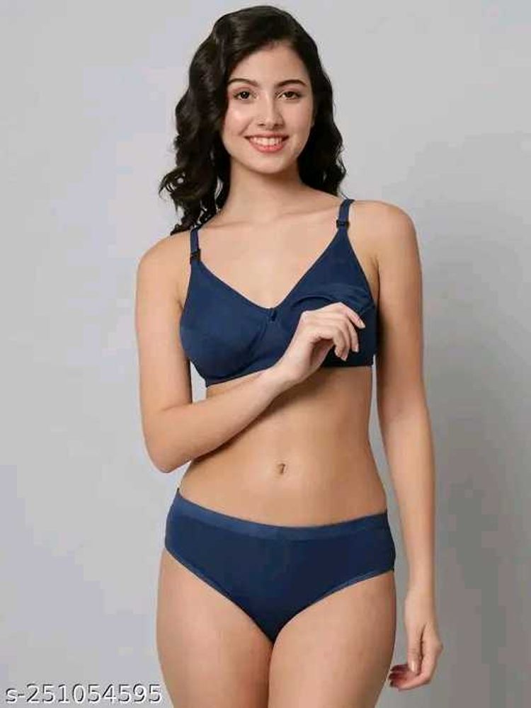 Women Cotton Bra Panty Set Combo | Soft Comfortabl
