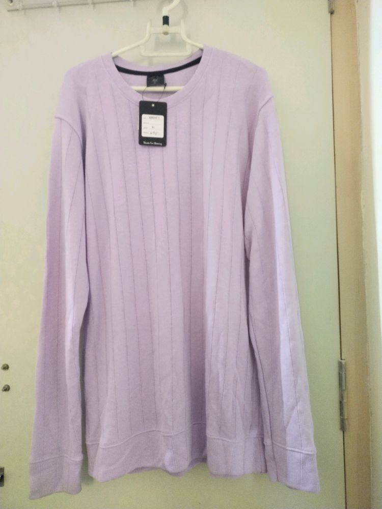 Lavender Colour Sweatshirt Top