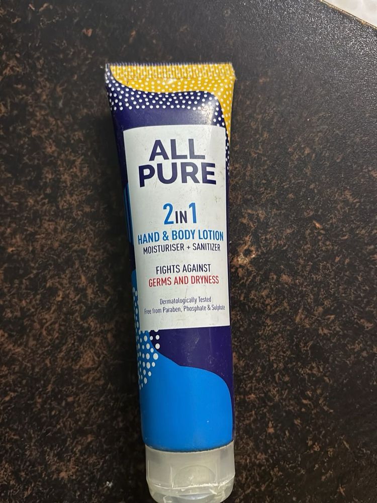 All Pure 2in1 Santitizer Lotion