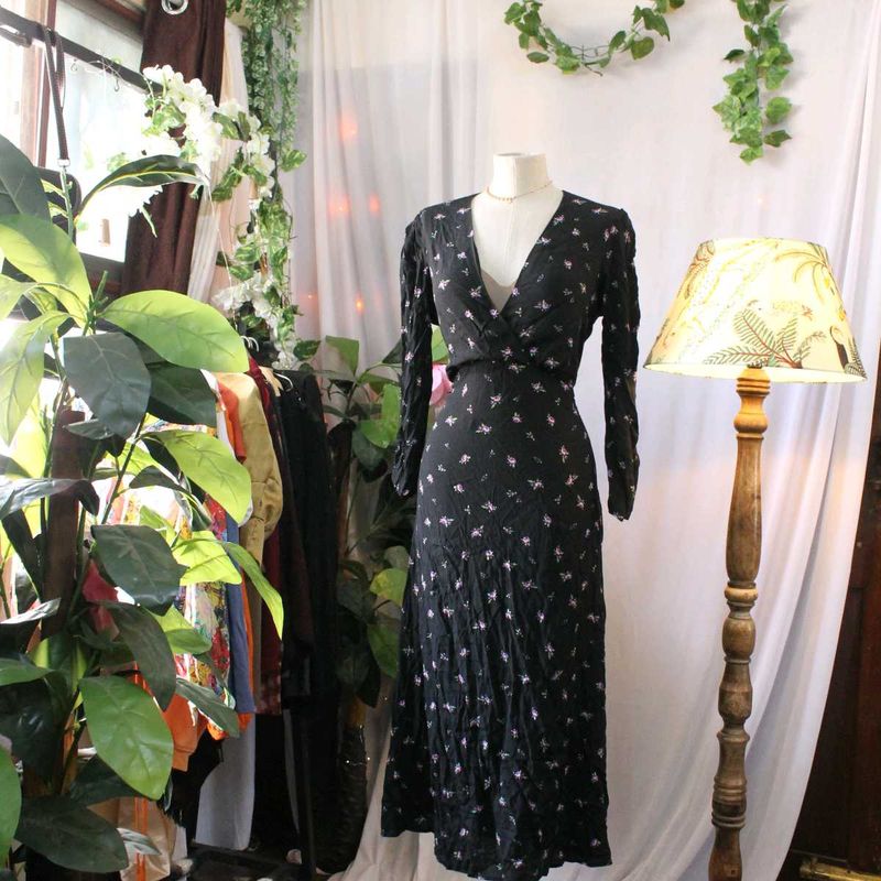 Mango Floral Print Maxi  Dress
