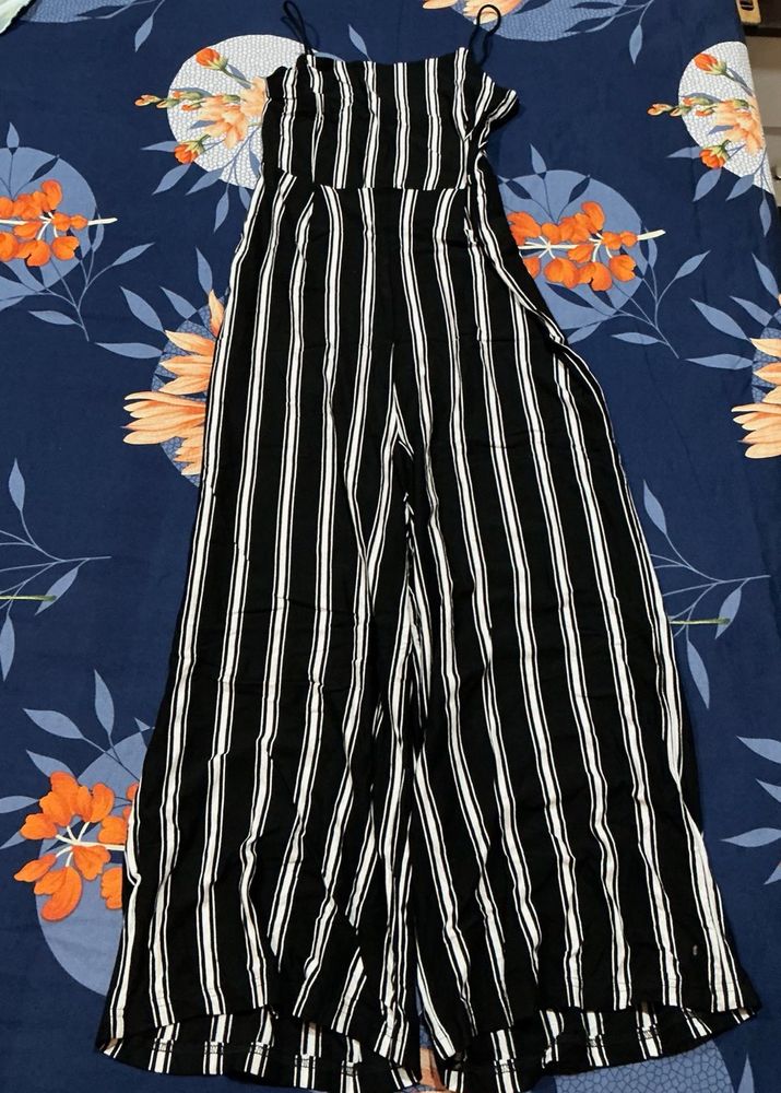 Black and white striped jumpsuit Rio,one piece - S