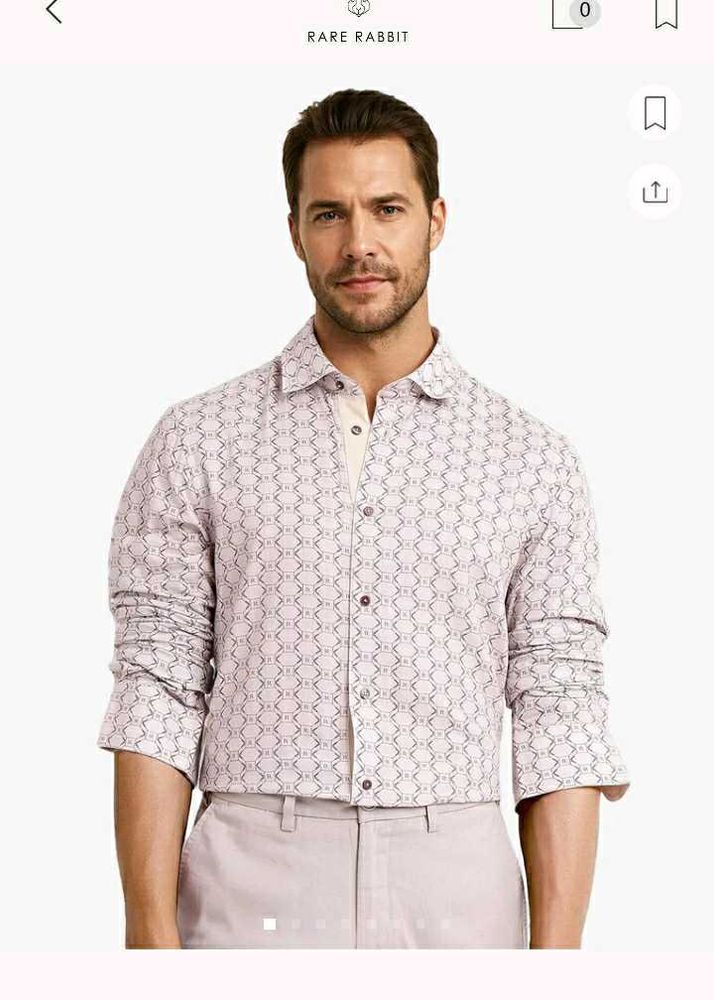 NEW RARE RABBIT STYLISH Patterned Shirt