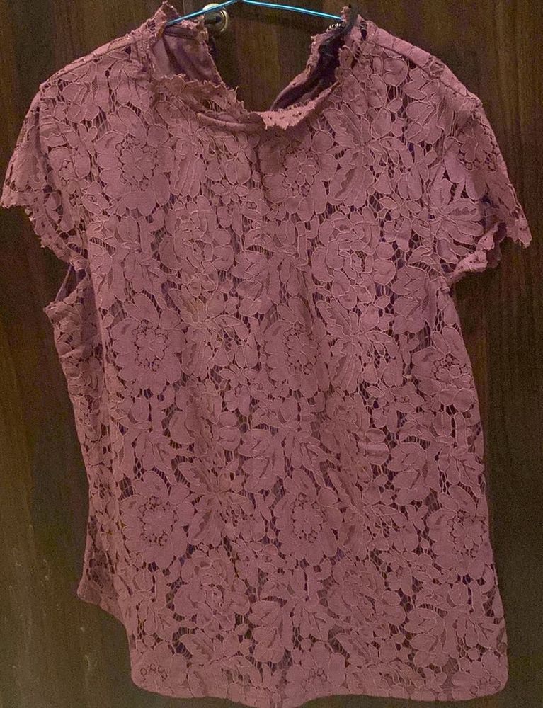 Mauve Lace Top