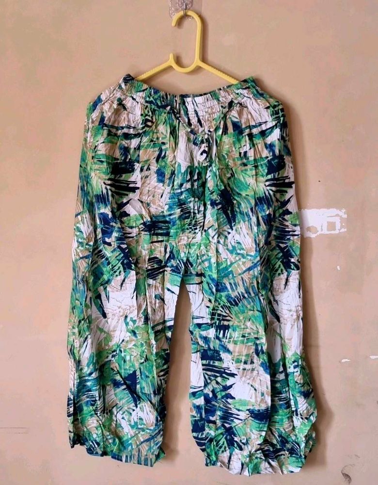 Tropical Print Pants