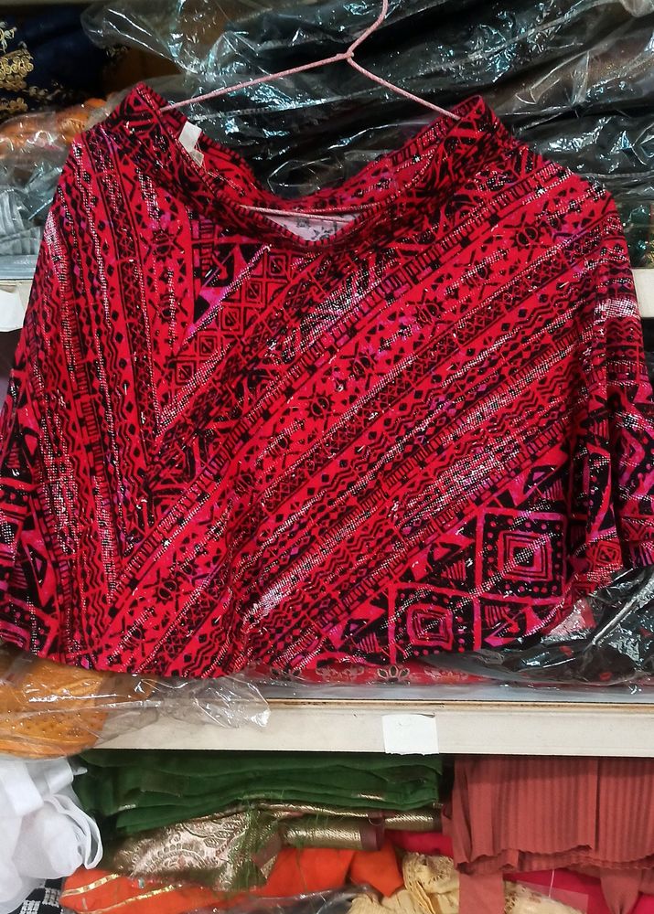 Red black skirt