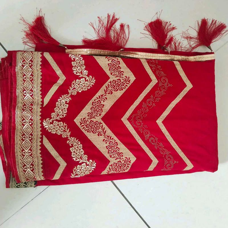 Red Heavy Saree