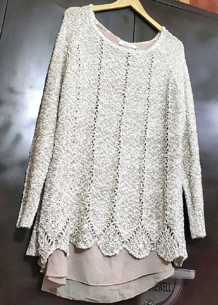 Cream Color Winter Top For Girl Or Woman 42 Bust