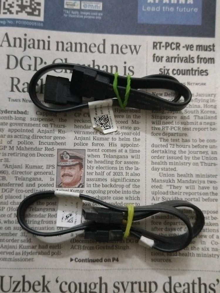 PACK OF 2 SATA CABLES