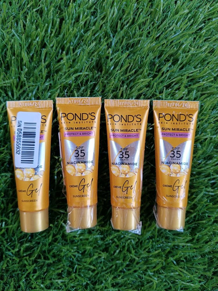 4 Pcs Ponds Spf 35 Pa+++ Gel Sunscreen