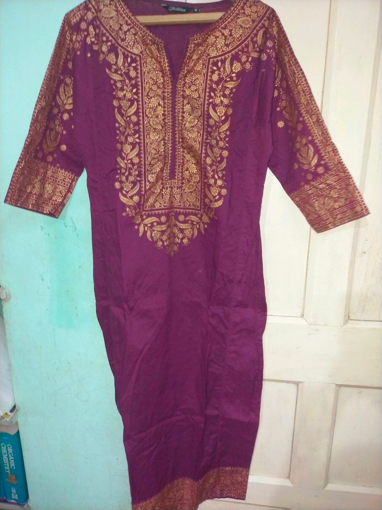 Wine Colour Kurta