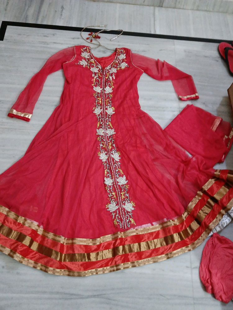 Heavy Work Party Wear Flared Anarkali Suit