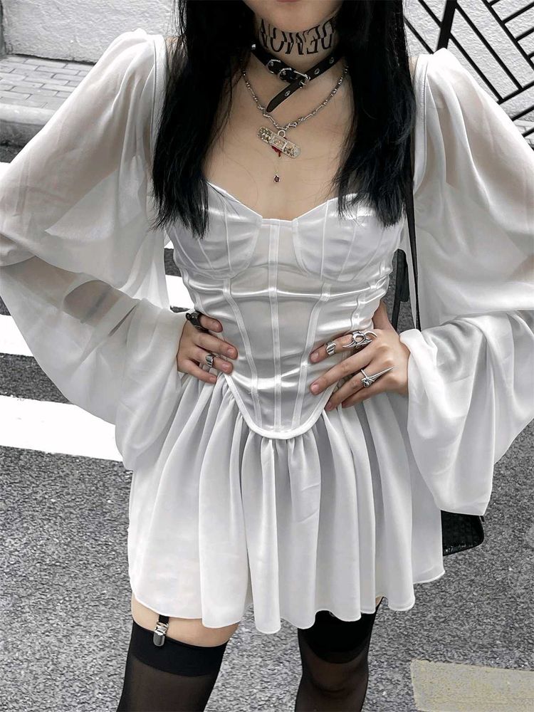 White Corset Dress