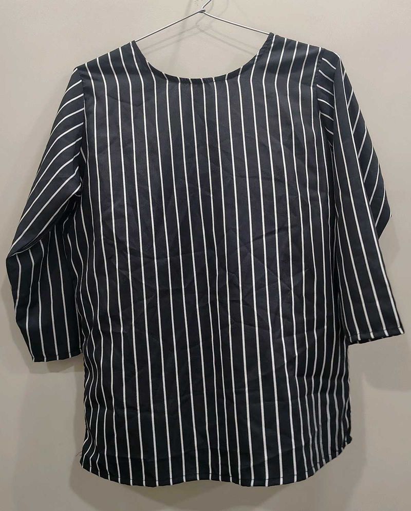 Striped 3/4 Sleeve Tunic