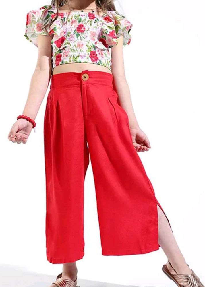 Ollington St. Frilled Sleeves Top &amp; Woven Pant