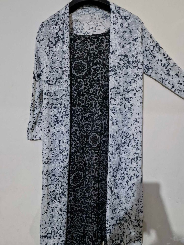 Printed Kurti with Shrug