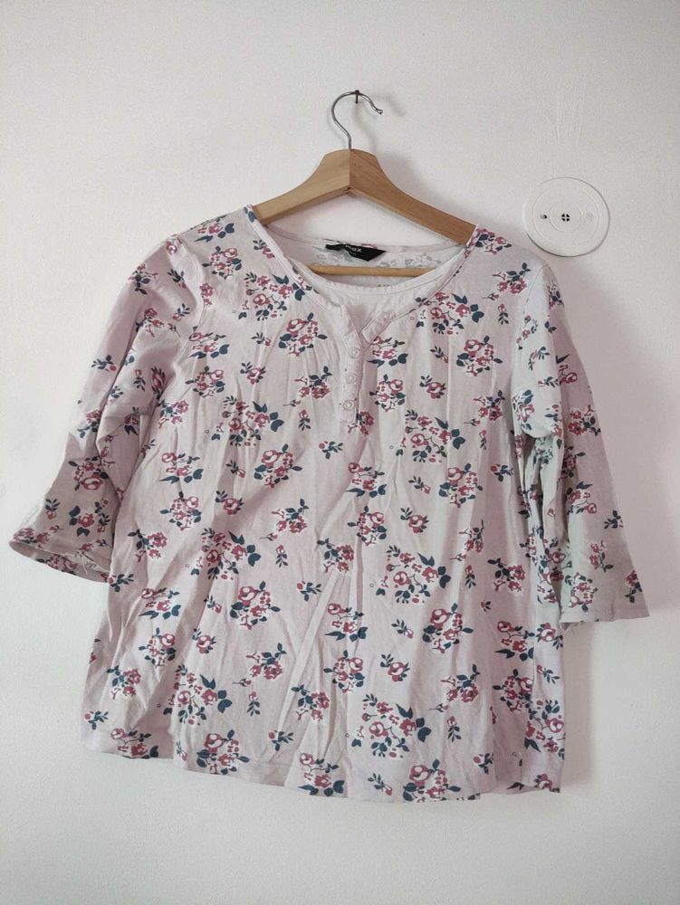 3/4th Sleeves T Shirt For Women, 38 Inch