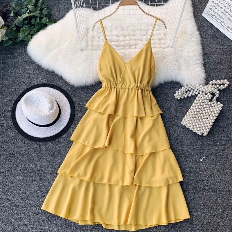 yellow floor length gown (UNUSED)