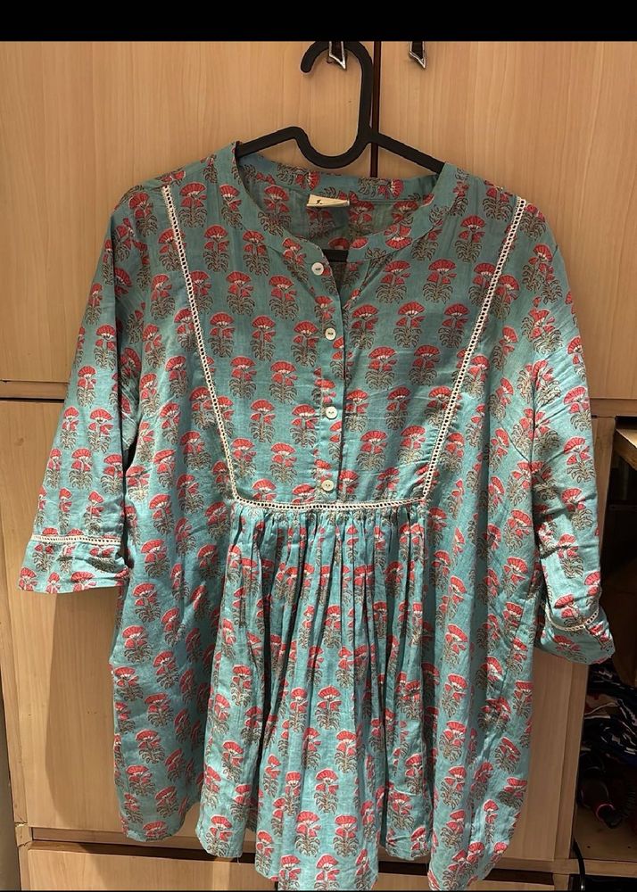 Xl size short Floral Print Kurta