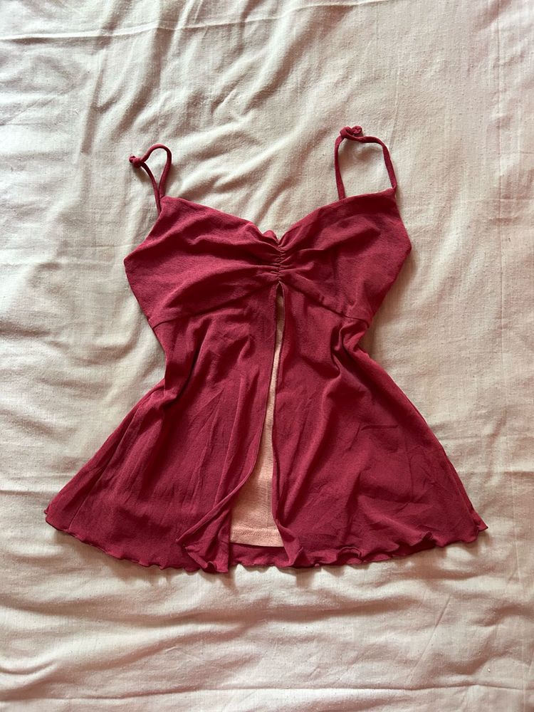 Rose Pink Y2K Cami
