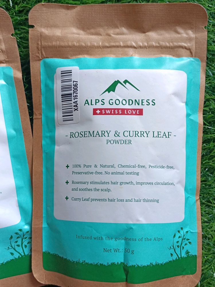 Alps Goodness Rosemary&amp;Curry Leaf Powder Pack Of 2