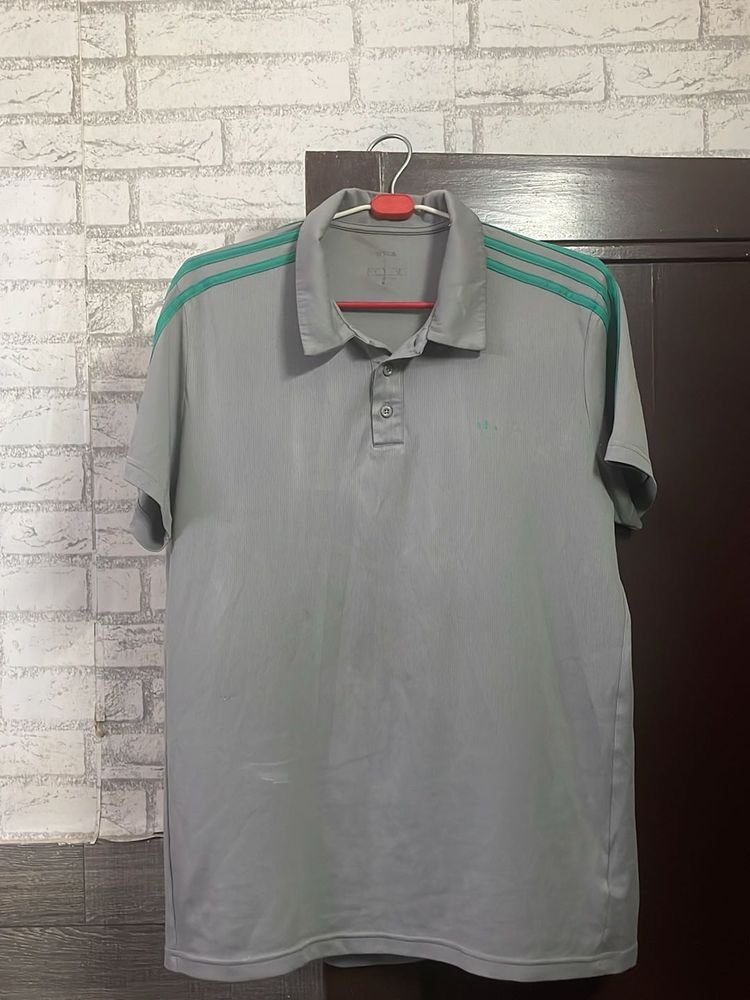 Adidas Collar Tshirt Striped