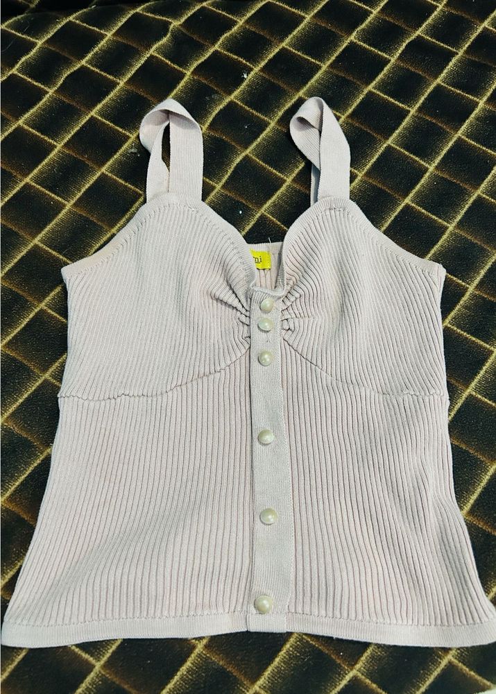 Ribbed Sleeveless Top