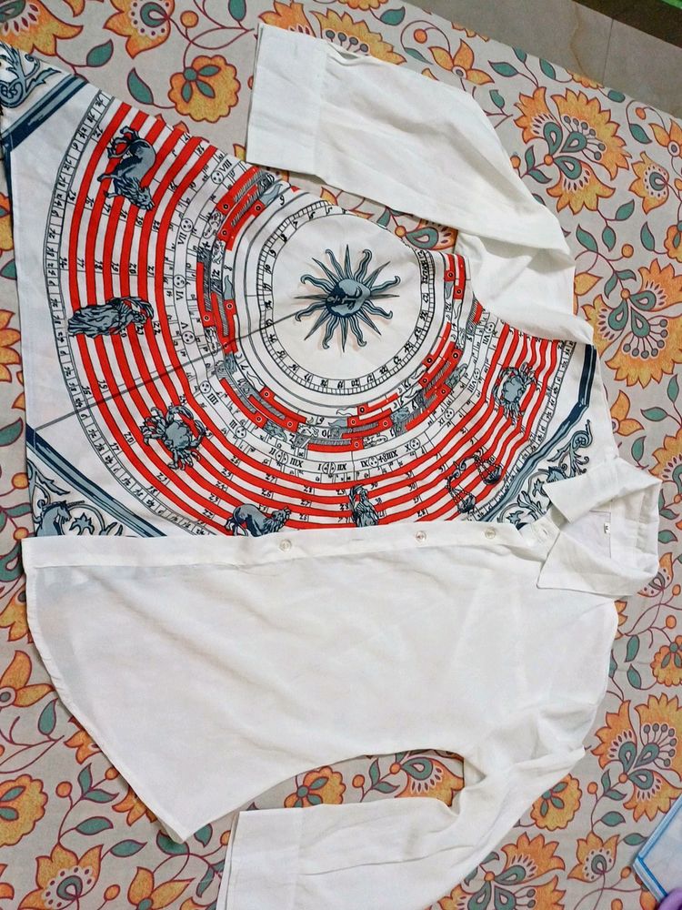 Woman White Shirt And Top Combo