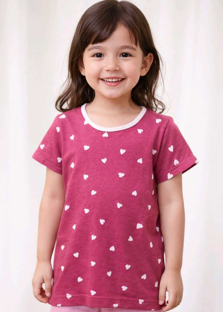 Girls' Heart Print T-Shirt