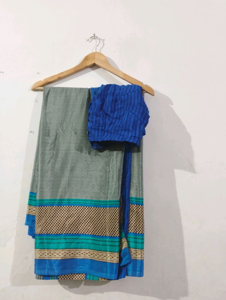 Designer Navy Blue Saree