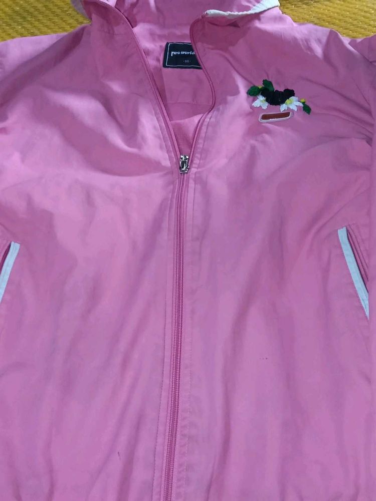 Cute Pink Embroidered Jacket