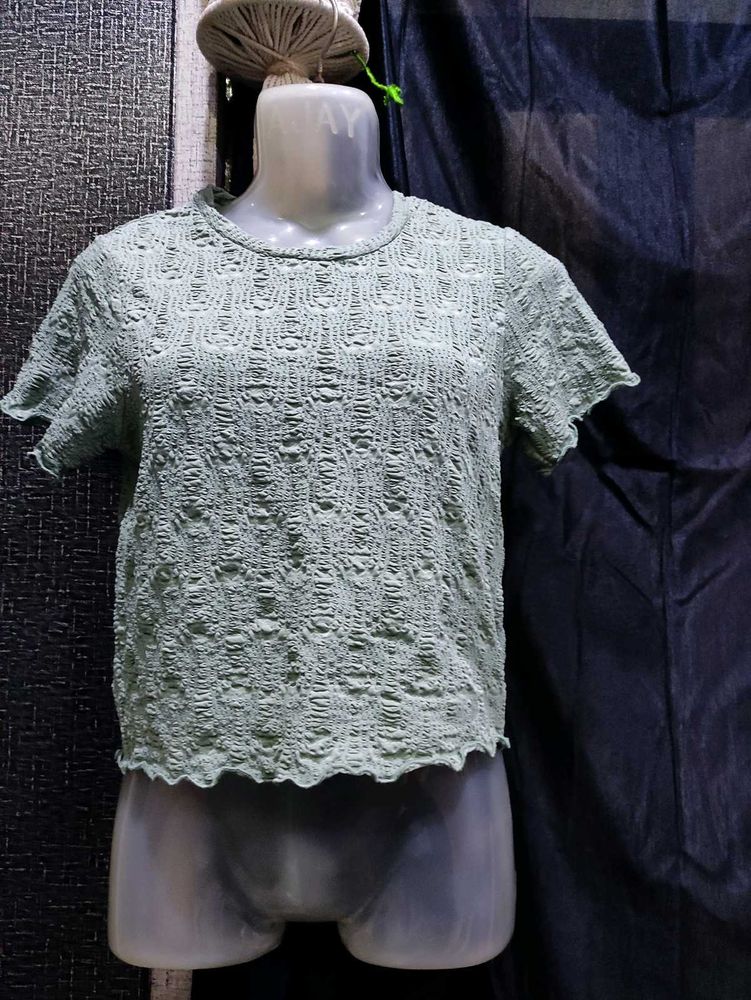 Mint green Solid top