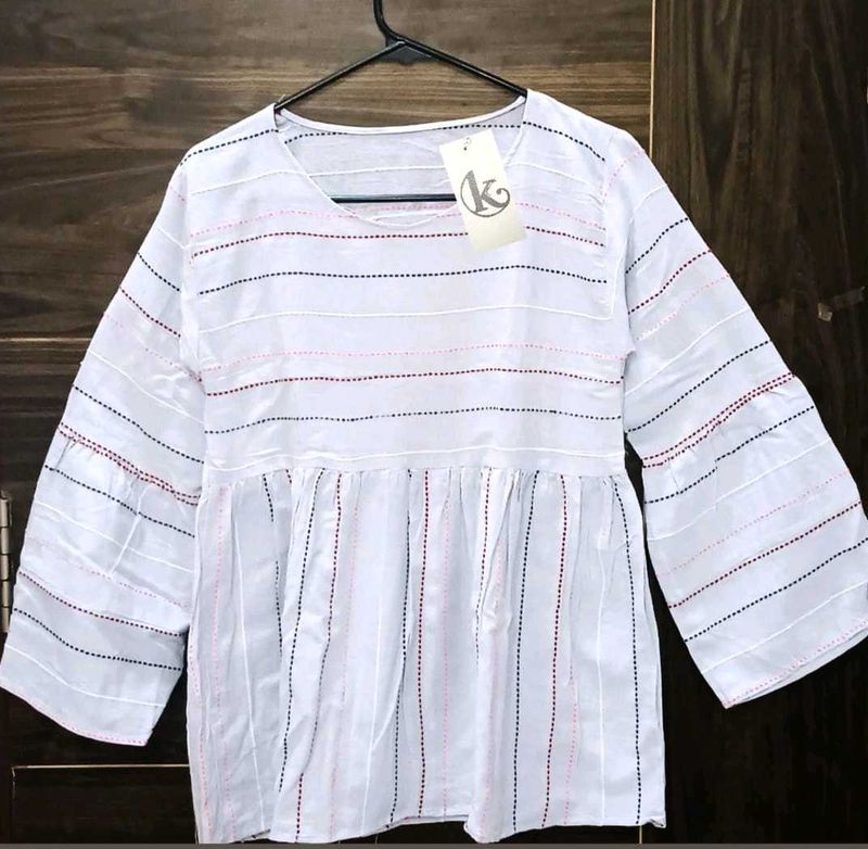 Striped Peplum Top