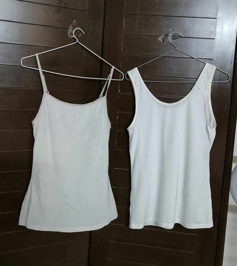 Set Of 2 Women Camisole - Off White Colour