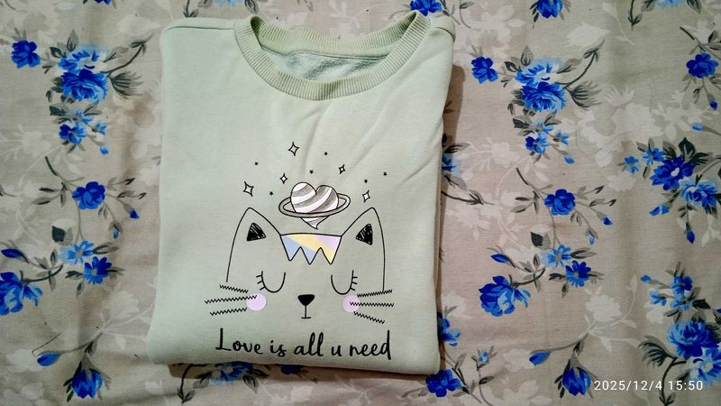 Cute Graphic Print  korean Sweatshirt