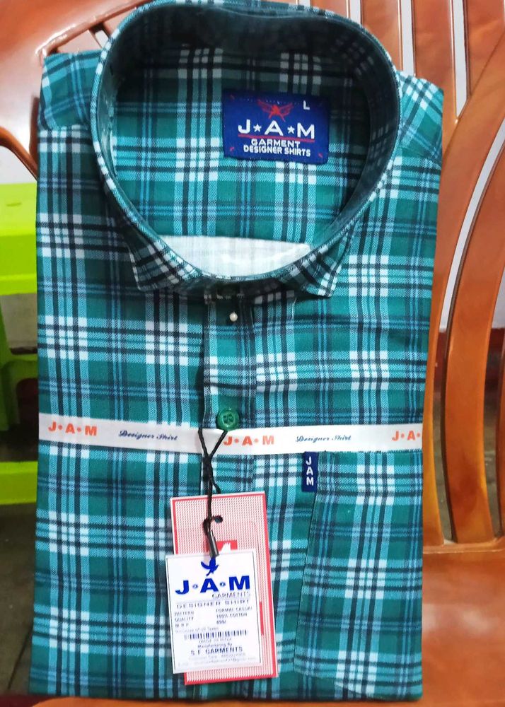 Stylish Green Plaid Shirt