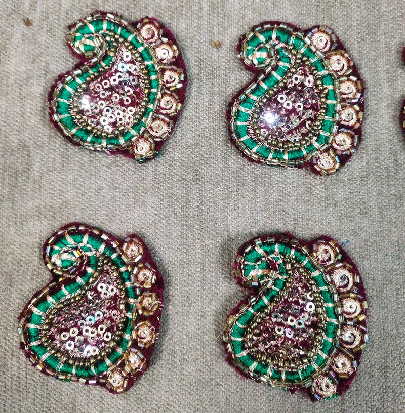 20 Zari Work Patches
